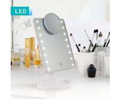 Specchio da trucchi LED con ingranditore