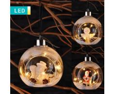 Pallina di Natale LED con decorazione integrata