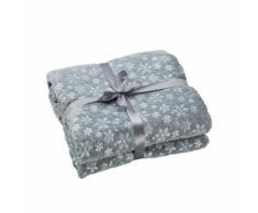 Coperta in pile con fiocchi di neve
