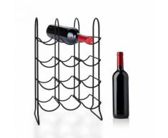 Scaffale per il vino con montanti metallici