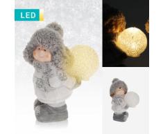 Decorazione LED folletto con pallina di Natale