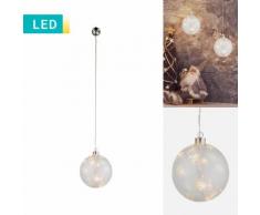 Luce pendente LED palline di Natale con stelle