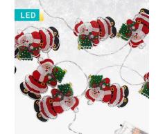 Filo di luci con Babbi Natale