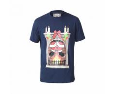 T-shirt Babbo Natale & camino D555