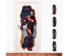 Adesivo da porta 3D The First Avenger: Civil War