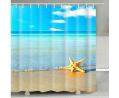Tenda da doccia 3D stella marina su spiaggia