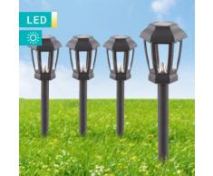 Set di 4 lampade solari LED a lanterna