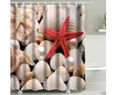 Tenda da doccia 3D Stella marina & conchiglie