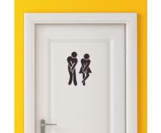 Set di adesivi per la porta del bagno Uomo & donna 2 pz.