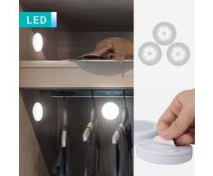 Set di 3 lampade a LED con sensore del movimento