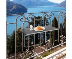 Tavolo da balcone pensile ad altezza regolabile antracite