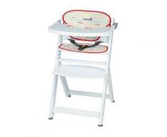 Seggiolone evolutivo in legno Timba con cuscino - Safety 1st - Red Lines/White Wood