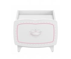 COMODINO PER BAMBINI CON CASSETTO ROSE