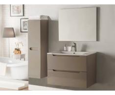 Set STEFANIE - mobile bagno e specchio - Laccato Tortora