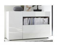 Credenza ALTAÏR - 2 ante e 1 cassetto - Bianco laccato