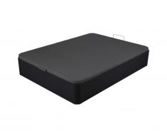 Rete letto contenitore in similpelle 140 x 190 cm Nero opaco - ONIRY di DREAMEA Play