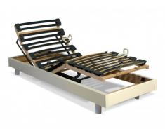 Rete relax con doghe multistrato - 5 livelli - Fissaggio regolabile - 90 x 200 cm - Bianco