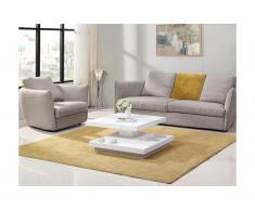 Tavolino girevole in MDF laccato bianco - FAUSTO II