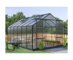 Serra da giardino in policarbonato de 13 m² KALIDA con perimetro - antracite