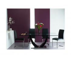 Set tavolo MEZZO + 4 sedie Nero - LIRICA