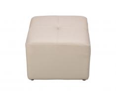 Pouf 100% pelle di bufalo - Colore: avorio - CAPRI II