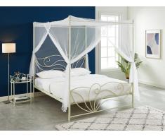 Letto a baldacchino 140 x 190 cm in Metallo stile ferro battuto - IMPERATRICE