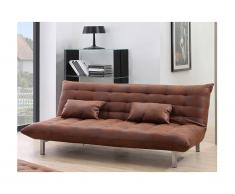 Divano-letto a 3 posti in tessuto HORNET - Caramello vintage