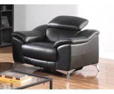 Poltrona relax elettrico in pelle DALOA - Nero