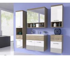 Set LUISA - Mobili per bagno - Laccato bianco e legno