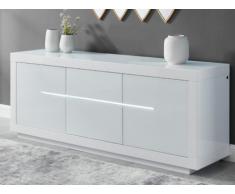 Credenza con LED e 3 ante in MDF Bianco laccato - HARRY