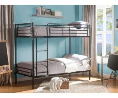 Letto a castello 2 x 90x190 cm Nero - DUOTIS