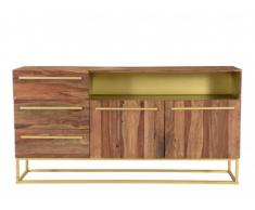 Credenza 2 ante, 3 cassetti e 1 nicchia Legno di Sheesham - OREGAN