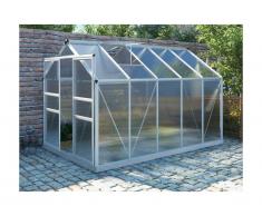 Serra da giardino in policarbonato da 9 m² COROLLE II con base - alluminio