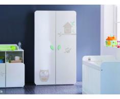 Armadio PIPOU - 2 ante - L.101 cm - Colore bianco