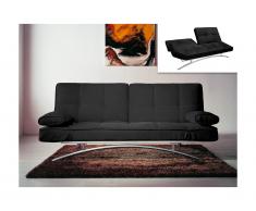 Divano letto clic-clac in microfibra ATLANTA II - Nero