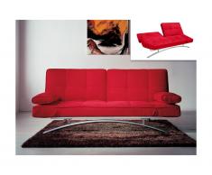 Divano letto clic-clac in microfibra ATLANTA II - Rosso
