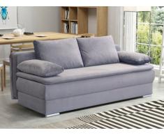 Divano letto 2 posti in Tessuto Grigio - SOLOMUN