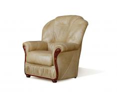 Poltrona 100% cuoio di bufalo Beige - DAPHNE