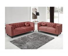 Divano 3 posti in Velluto Rosa antico - TURNER