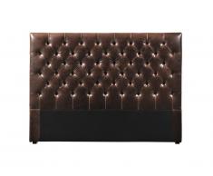 Testata del letto 160 cm AURELE - Cuoio invecchiato
