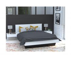 Letto con comodini 140 x 190 cm Colore Bianco - MARVELLOUS