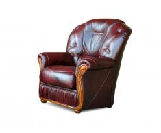 Poltrona 100% cuoio di bufalo Bordeaux - DAPHNE