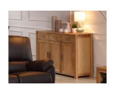 Credenza con 3 cassetti e 3 ante in Legno di quercia oliato - BROCELIANDE II