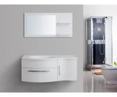 Set per sala da bagno NAIADE - mobili + lavabo + specchio - Bianco