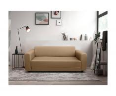 Divano letto 2 posti senza meccanismi in Tessuto Beige - TENBY