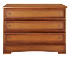 Comò 3 cassetti decorazione ciliegio selvatico - LAUREL