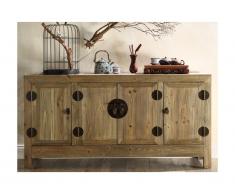 Credenza SEMPLICEMENTE - 4 ante - Legno d'olmo - Naturale