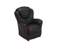 Poltrona 100% pelle di bufalo ADELAIDE - Nero