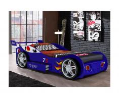 Letto auto con cassetto 90 x 200 cm Blu + materasso incluso - RUNNER