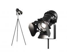 Lampada da terra industriale con treppiedi PROJECTION - Ferro - H.146 cm - Nero